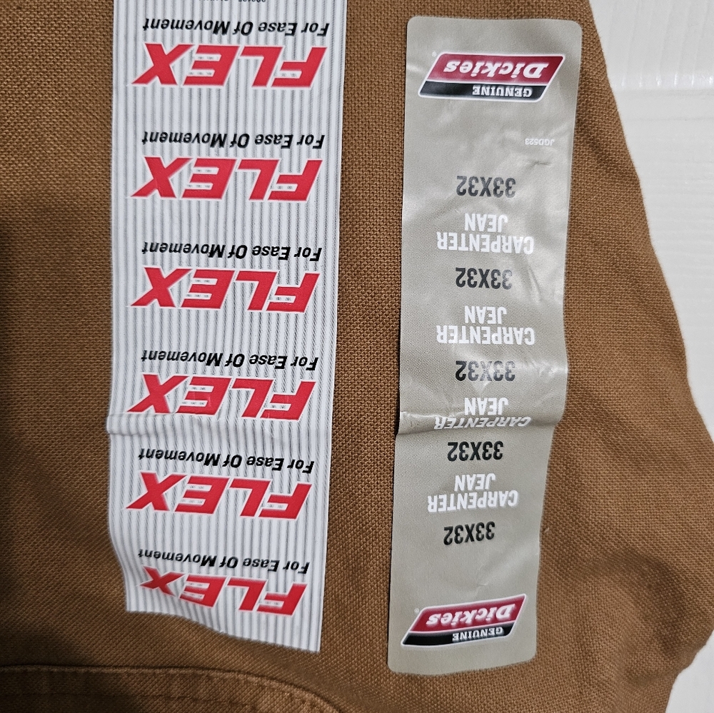 Dickies Men’s 33x32 Carpenter Pants Brown Duck Canvas Workwear Utility Y2K - Picture 3 of 6